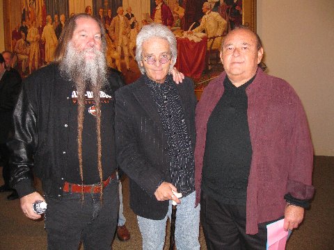 Left to right: Delaney guitarist Jimmy McGrew, Beach Boys Drummer Eddie Tuduri, Delaney bassist Fred Rivera.